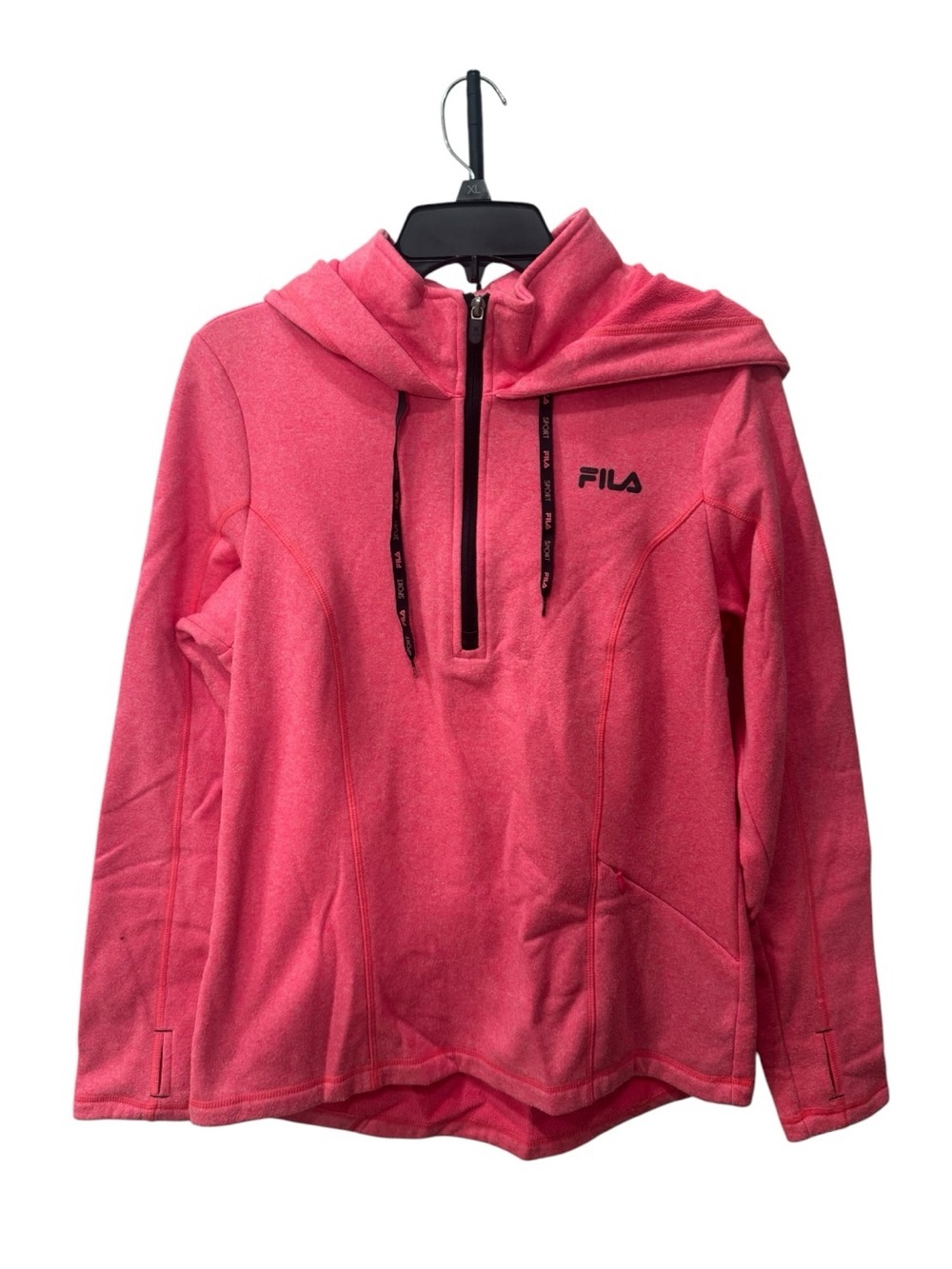 FILA SPORT Fleece Quarter-Zip Running Hoodie womens size M